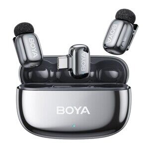 BOYA Mini 2 Wireless Lavalier Microphone USB-C AI Noise Canceling iPhone Android